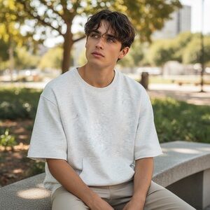 ATM Anthony Thomas Melillo Men's Crew Neck Sweatshirt In Black Size Large